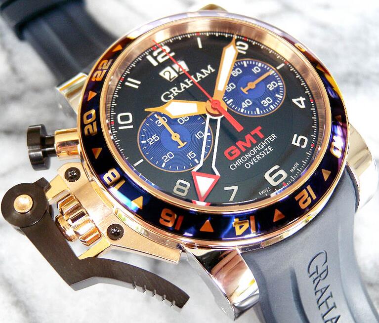 Graham Chronofighter Oversize GMT Blue 2OVGG.B26A Replica Watch